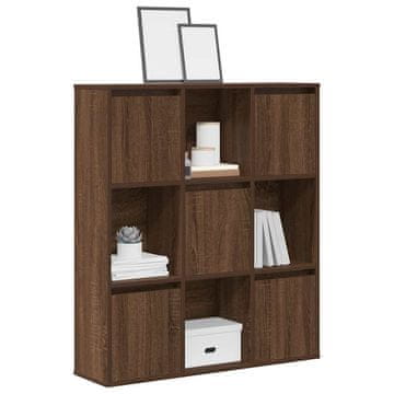Vidaxl Polica za knjige, smeđi hrast, 89x24x101,5 cm, materijal na bazi drva