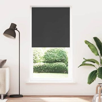 Vidaxl Zamračujuća rolo zavjesa Crna 90x210 cm Širina tkanine 85,7 cm