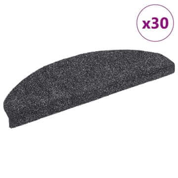 Vidaxl Samoljepljive prostirke za stepenice 30 kom tamnosive 65x21x4 cm