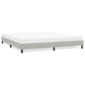 Vidaxl Okvir kreveta bez madraca svijetlosivi 180x220 cm baršun