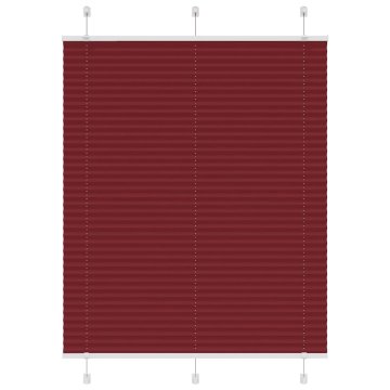 Vidaxl Plisirana zavjesa bordo crvena 105x150 cm širina tkanine