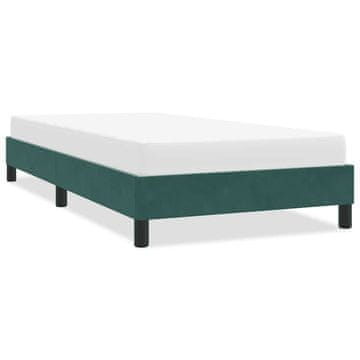 Vidaxl Okvir kreveta bez madraca tamnozeleni 80x220 cm baršun