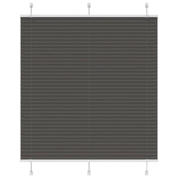 Vidaxl Plisirana roleta crna 120x150 cm širina tkanine 119,4 cm