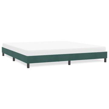 Vidaxl Okvir kreveta bez madraca tamnozeleni 180x210 cm baršun