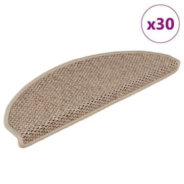 Vidaxl Samoljepljive prostirke za stepenice, izgled sisala, 30 kom. 65x21x4 cm