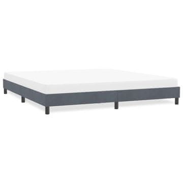 Vidaxl Okvir kreveta bez madraca tamno sivi 180x210 cm baršun