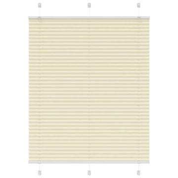 Vidaxl Plisirana zavjesa krem boje 105x100 cm Širina tkanine 104,4 cm