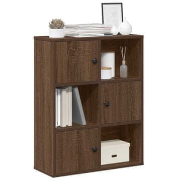 Vidaxl Polica za knjige, smeđi hrast, 60x24x76,5 cm, materijal na bazi drva