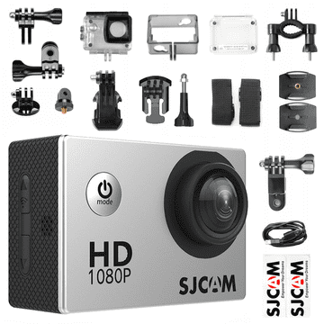 SJCAM SJ4000 FULLHD SPORTSKA KAMERA srebrna MENU PL ORG