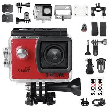 SJCAM SJ4000 WIFI SPORTSKA KAMERA CRVENA 4k/30FPS VODOOTPORNA DODACI