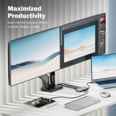 Digitus priključna stanica USB 3.2 TipC 8u1 4K siva DA-70915