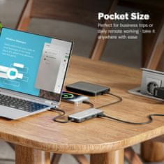 Digitus priključna stanica USB 3.2 TipC 8u1 4K siva DA-70915