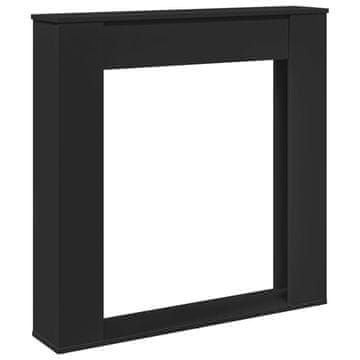 Vidaxl Okvir za kamin crni 100x20x100 cm od konstruiranog drva