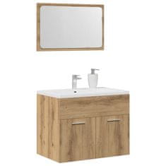 Vidaxl 2-dijelni set kupaonskog namještaja käsityöläinen tammi