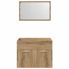 Vidaxl 2-dijelni set kupaonskog namještaja käsityöläinen tammi