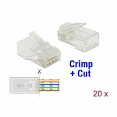 Delock RJ45 konektor CAT.5e UTP krimpovanje i rezanje pakiranje/20 86451