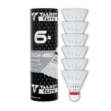 Talbot Torro Lopte za badminton Tech 450 Fast 6 kom - bijele