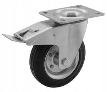 Räder Okretni kotačić s kočnicom, čelik-guma, 160 mm