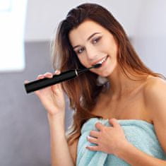 Bodybite Sonična električna četkica za zube s 42.000 poteza u minuti, IPX7 vodootporna | BELISMILE, crna