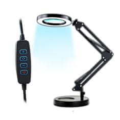 MG FX310 LED zamizna svetilka z lupo, crno