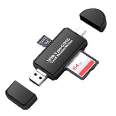 MG Card Reader čitač memorijskih karticaUSB-C / USB, crno