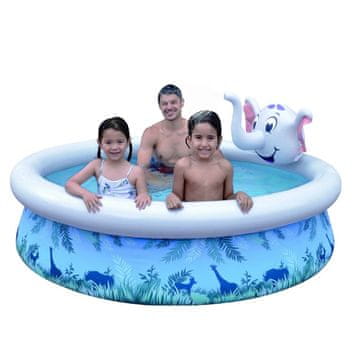 avenli Ring Spray-bazen-set sa slonićem, 205x47cm