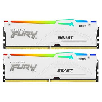 Kingston Fury Beast 64GB (2x32GB) 6000MT/s DDR5 CL30 XMP KF560C30BWEAK2-64 RGB bijela RAM memorija