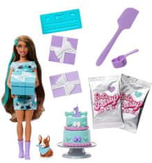 Mattel Barbie Party Unboxed lutka, tamna kosa