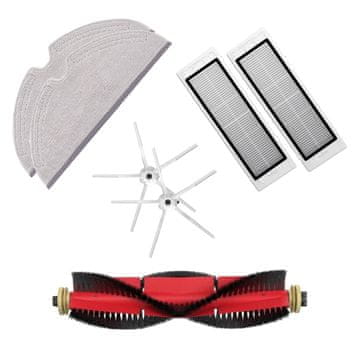 Prime Mega paket s krpama i bijelim bočnim četkama za Roborock S5, S6, E5, S50, S55
