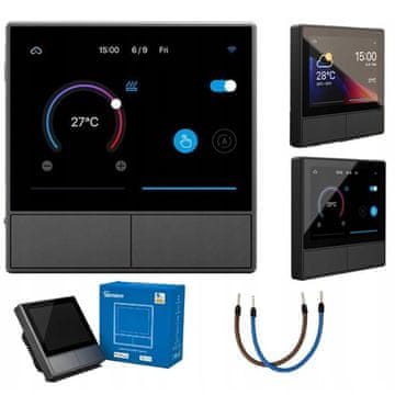 Sonoff Zidni WiFi prekidač i termostat LCD dodirni crni eWeLink Alexa Google Assistant