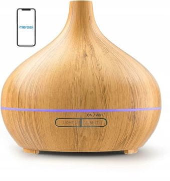 Meross Pametni Wi-Fi difuzor eteričnog ulja LED RGB ovlaživač zraka 400 ml Alexa Google pomoćnik