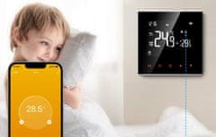 Avatto Smart LCD WiFi termostat za električno grijanje 16a tuya crni alexa google pomoćnik