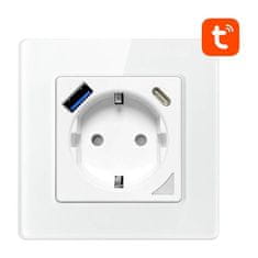 Avatto Smart Wifi Wall Outlet 16a 2xusb Tuya White Alexa Google Assistant