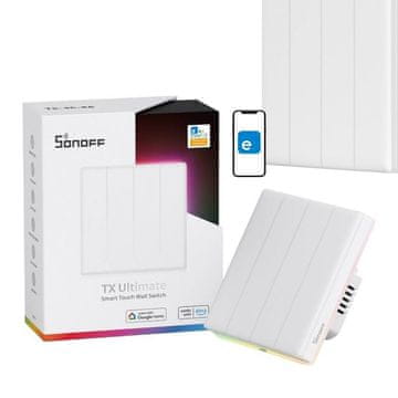 Sonoff Pametni LED RGB WiFi zidni prekidač osjetljiv na dodir TX T5 eWeLink 4-kanalni