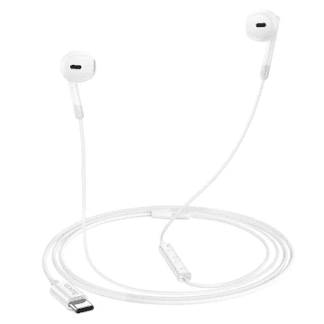 Hoco Slušalke M109 s Type C vtičem i mikrofonom (iPhone, Samsung) bijele