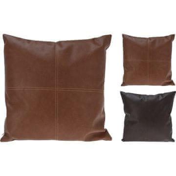 HOMESTYLING Dekorativni jastuk KO-AAE821870svhn PU koža 45 x 45 cm svijetlosmeđa