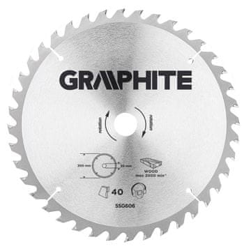 slomart GRAPHITE List za kružnu pilu, 300 x 30 mm, 40 zuba, za drvo
