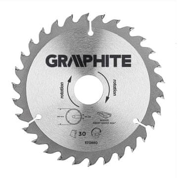 slomart List kružne pile GRAPHITE, vidia, 160 x 30 mm, 30 zuba