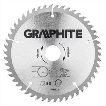 slomart GRAPHITE cirkularna pila sa karbidnim vrhom, 190 x 30 mm, 50 z