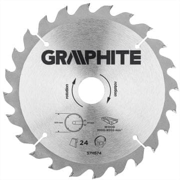 slomart GRAPHITE cirkularna pila sa karbidnim vrhom, 200 x 30 mm, 24 z