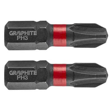 slomart GRAPHITE udarni bit PH3 x 25 mm, 2 kom