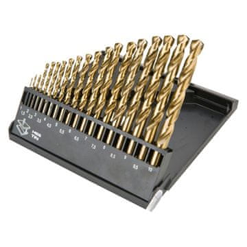 Topex HSS-TiN svrdla za metal 1,0-10,0 mm, set od 19 komada