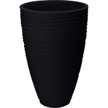 ProGarden 40 cm rebrasti vanjski saksija, antracit