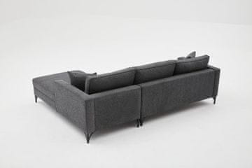 Atelier Del Sofa Kutna garnitura, Antracit Crno, Berlin Right - Anthracite, Black