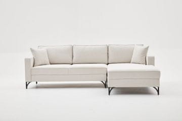 Atelier Del Sofa Kutna garnitura, Krem Crno, Berlin Right - Cream, Black