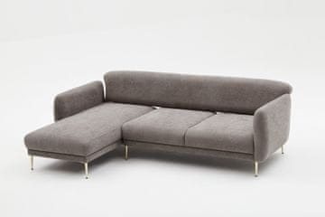 Atelier Del Sofa Kutna garnitura na razvlačenje, Sivo Zlato, Simena Left - Grey