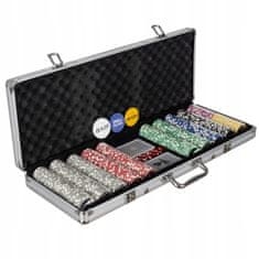 Kruzzel XXL Texas Holdem poker set od 500 žetona od aluminija. kofer