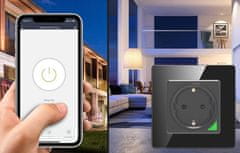 Avatto Smart Wifi Wall Outlet 16A Tuya Black Alexa Google Assistant