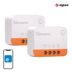 Sonoff Set od 2x pametnog ZigBee 3.0 prekidača bez neutralne žice 1-kanalni eWeLink