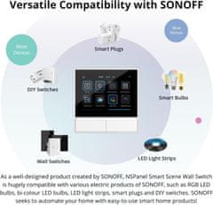 Sonoff Zidni wifi prekidač i termostat lcd touch bijeli ewelink alexa google asistent